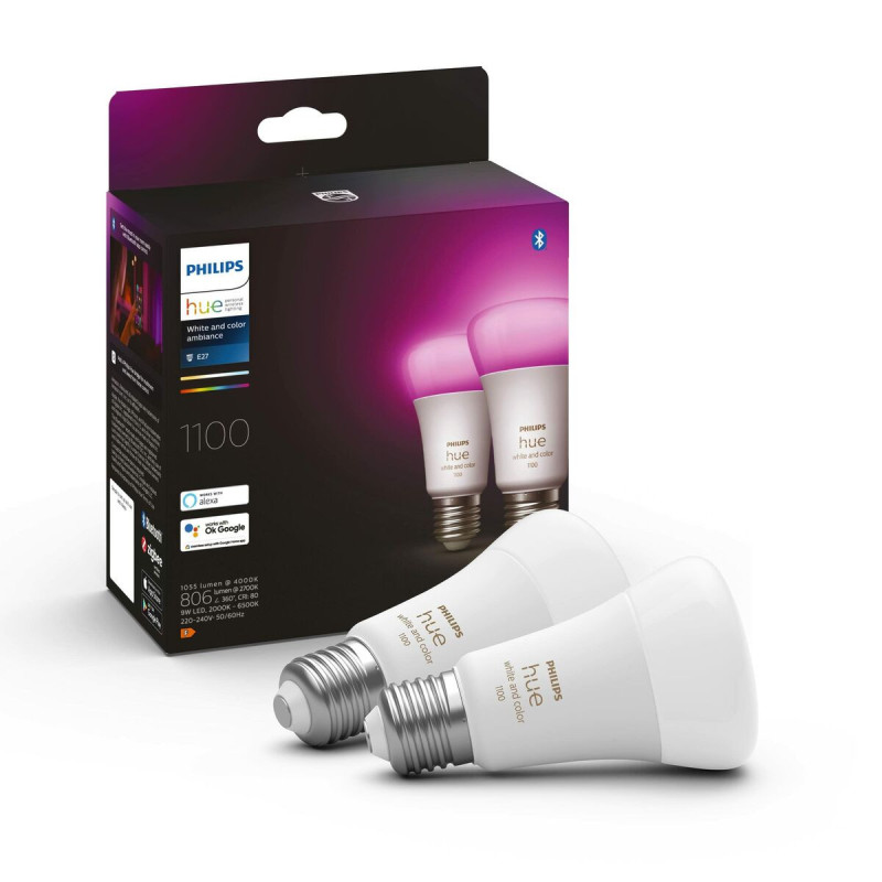 Philips Hue White and Color ambiance A60 - Ampoule connectée E27 - 1100 (pack de 2)