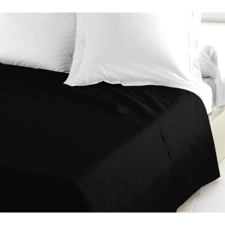 LOVELY HOME Drap Plat 100% coton 180x290 cm noir 21,99 €
