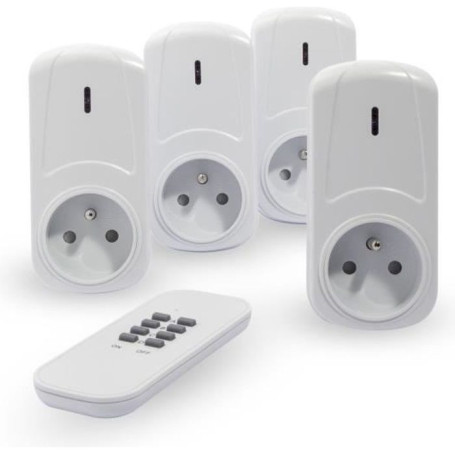 CHACON Kit de 4 prises télécommandées on/off + télécommande 37,99 €