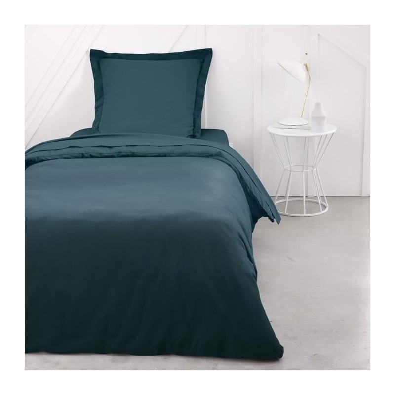 Image secondaire de Drap housse TODAY Vert émeraude 90 x 190 cm
