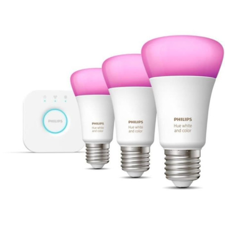 Philips Hue White and Color Ambiance. Kit de démarrage 3 ampoules E27. 7 219,99 €