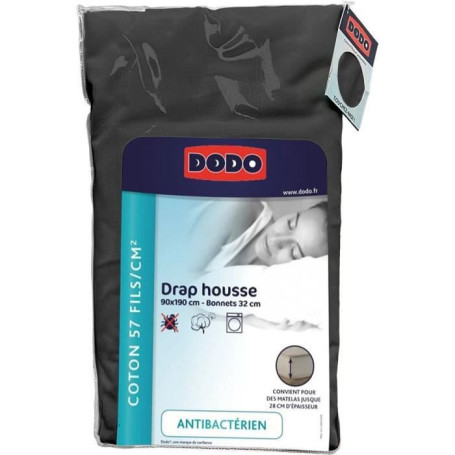 Drap housse DODO - 90x190 cm - Coton - Coutil 32 cm - - Fabriqué en Fra 22,99 €