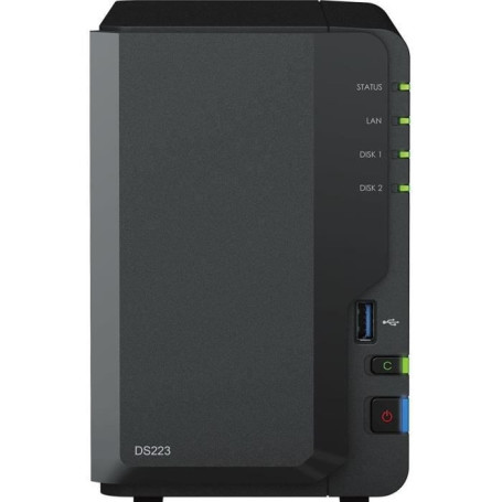 Serveur de stockage SYNOLOGY DS223 - 2 baies - DDR4 de 2 Go 319,99 €