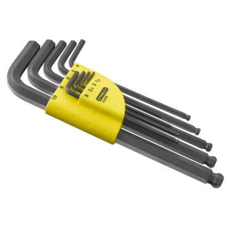 Clé mâle longue a tete sphérique de 1.5 mm a 10 mm STANLEY - 1-13-976 - 24,99 €