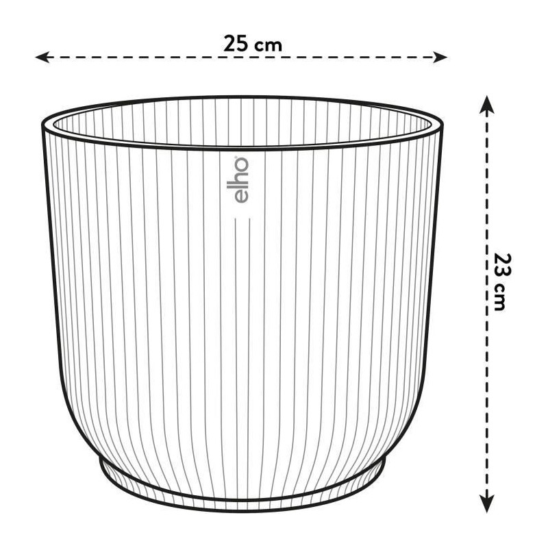 Image secondaire de Pot Elho Ø 25 cm Ronde Bleu foncé Plastique