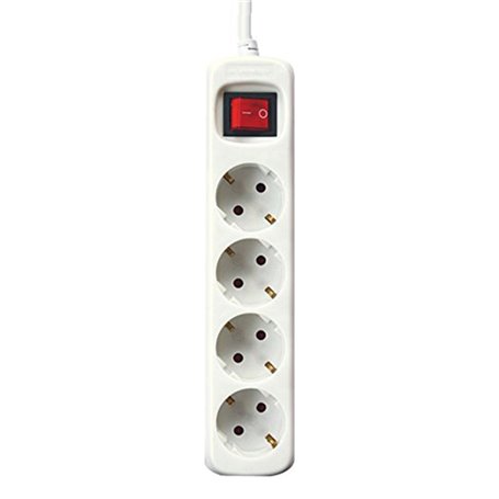 Rallonge 4 prises Schuko avec interrupteur Silver Electronics Blanc 21,99 €
