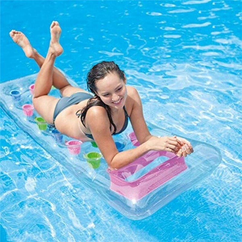 Image secondaire de Matelas Gonflable Intex 18 Verres Transparent 188 x 17 x 71 cm