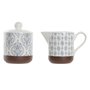 Sucrier DKD Home Decor Bleu Blanc Marron Grès 12,5 x 6,5 x 8 cm (2 pcs) 24,99 €