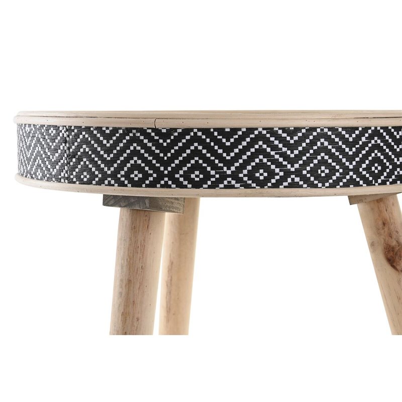 Image secondaire de Plateau DKD Home Decor Noir Naturel Bois 41 x 41 x 50 cm