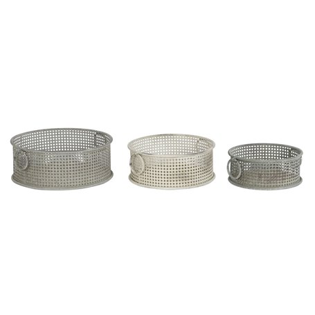 Set de basket DKD Home Decor 43 x 42 x 17 cm Métal Aluminium Vintage 159,99 €