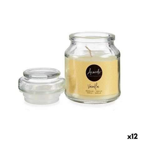 Bougie Parfumée Vanille Beige verre Cire (7 x 10 x 7 cm) (12 Unités) 58,99 €