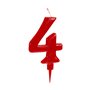 Bougie Rouge Anniversaire Numéro 4 (12 Unités) 60,99 €