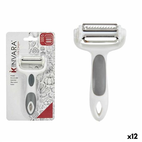 Éplucheur 3-en-1 12 x 3 x 22 cm Gris Acier inoxydable Blanc polypropylèn 46,99 €