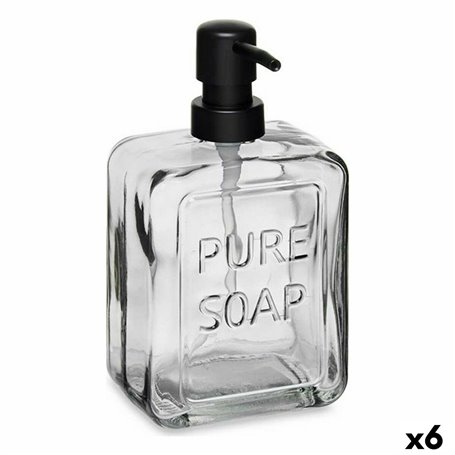Distributeur de Savon Pure Soap Verre Noir Plastique 570 ml (6 Unités) 49,99 €