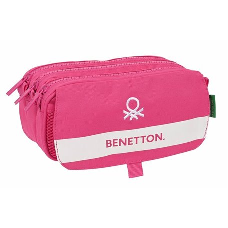 Trousse Fourre-Tout Triple Benetton Raspberry 21,5 x 10 x 8 cm Fuchsia 31,99 €