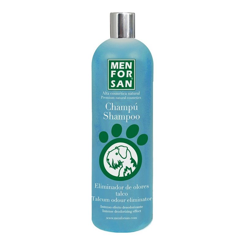 Shampoing pour animaux de compagnie Menforsan Talc en poudre 1 L Chien Élimination des odeurs