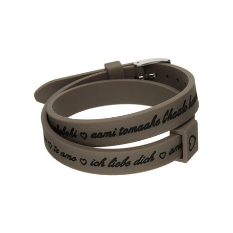 Bracelet Femme il mezzometro I LOVE YOU SILVER - BRACCIALE IN SILICONE/S 35,99 €