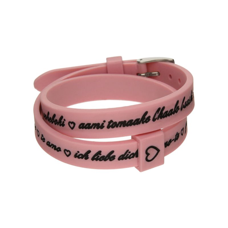 Bracelet Femme il mezzometro I LOVE YOU SILVER - BRACCIALE IN Silicone/Silicone BRACELET