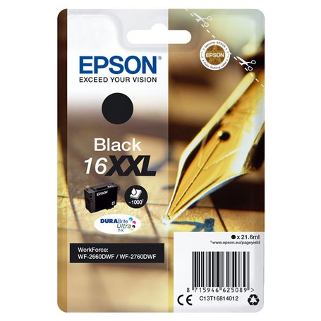 Cartouche d'encre originale Epson C13T16814012 Noir 59,99 €