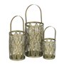 Lanterne Bougeoir Doré Métal 13 x 13 x 23 cm (3 Unités) 66,99 €
