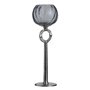 Bougeoir Verre Gris Métal 13 x 13 x 38 cm Argent 63,99 €
