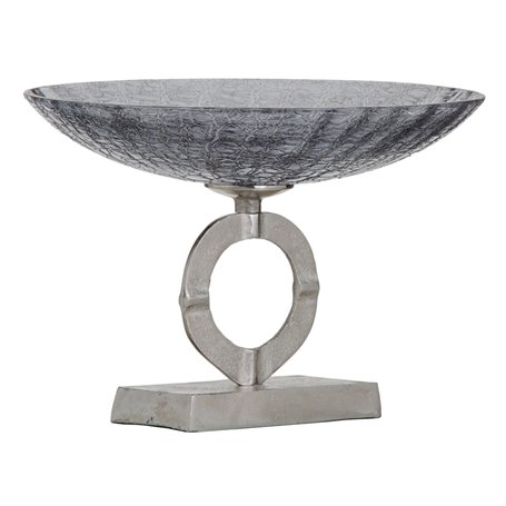 Centre de Table 33 x 33 x 24 cm Verre Gris Métal Argent 139,99 €