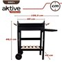 Roues de barbecue au charbon de bois Aktive Noir 100,5 x 88,5 x 40 cm 179,99 €