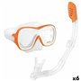 Masque de Plongée avec Tube Intex Wave Rider Orange (6 Unités) 89,99 €