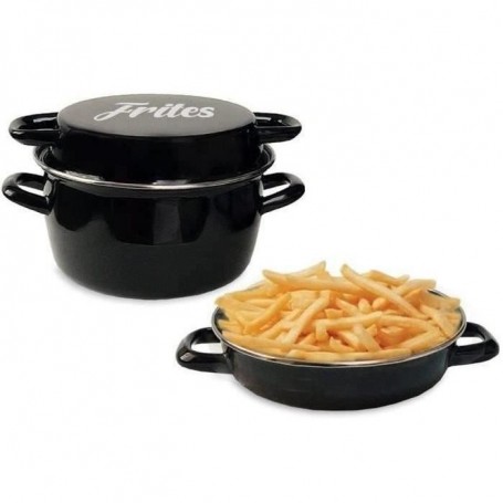 Friteuse Baumalu Noir Acier émaillé