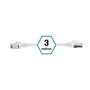 Câble Réseau Rigide FTP 7ème Catégorie iggual IGG318645 Blanc 3 m