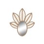 Miroir mural DKD Home Decor Marron Verre Naturel Tropical Feuille d'une