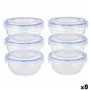 Ensemble de Boîtes à Lunch Hermétique Bleu Transparent Plastique 800 ml