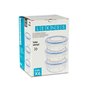 Ensemble de Boîtes à Lunch Hermétique Bleu Transparent Plastique 800 ml
