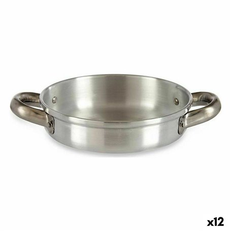 Poêle Argenté Aluminium 17 x 4 x 23 cm (12 Unités)