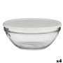 Panier-repas rond avec couvercle Chefs Blanc 2,5 L 23,7 x 10,1 x 23,7 cm