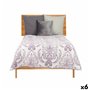 Couette réversible 240 x 260 cm Blanc Violet (6 Unités)