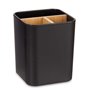 Support pour brosses à dents Noir Bambou polypropylène 9 x 11 x 9 cm (6 