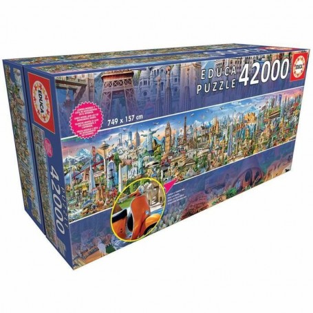 Puzzle Educa 17570 Around the World 42000 Pièces 749 x 157 cm