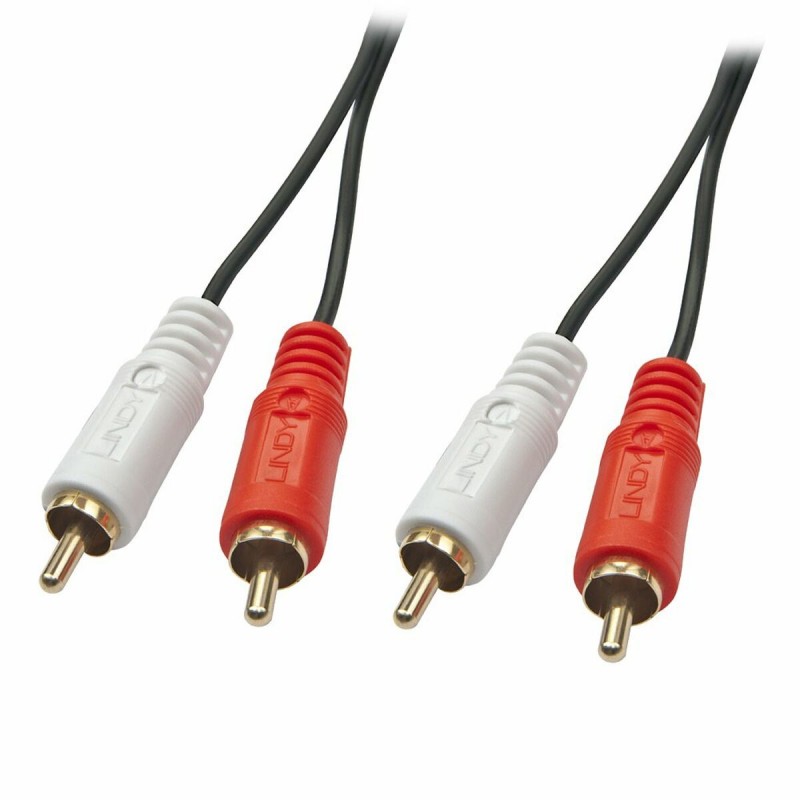 Lindy 35660 câble audio 1 m 2 x RCA Rouge, Blanc