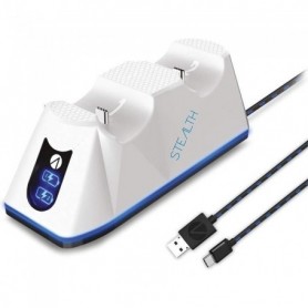 Stealth - Double station de charge pour PS5 Blanc avec Câble Play & Charge