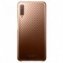 Samsung Coque rigide A7 - Dorée et transparente