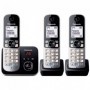 Téléphone Sans Fil Panasonic KX-TG6823 Blanc Noir Noir/Argenté