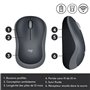 LOGITECH - Souris sans fil optique - M185 Gris