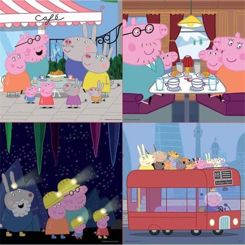 Image secondaire de Set de 4 Puzzles Peppa Pig Cosy corner 16 x 16 cm