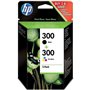 HP 300 Pack de 2 cartouches d'encre noire et trois couleurs authentiqu