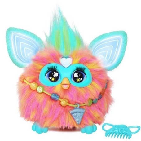 Furby corail. 15 accessoires. peluche interactive pour filles et garço