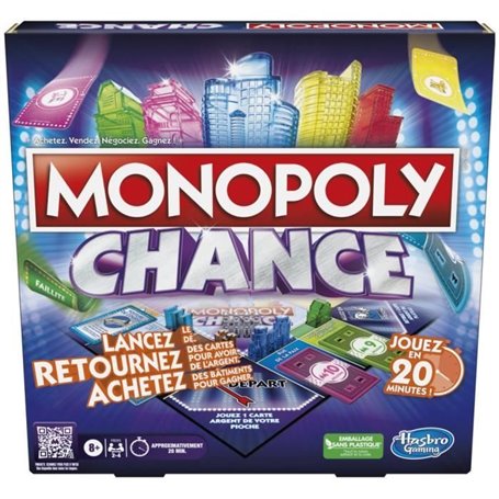 Monopoly Chance. jeu de plateau Monopoly rapide pour la famille. pour 