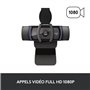 Webcam HD - Logitech - C920S Pro - USB avec microphone stéréo intégré