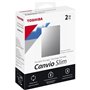 Disque dur externe - TOSHIBA - Canvio Slim - 2 To - Argent