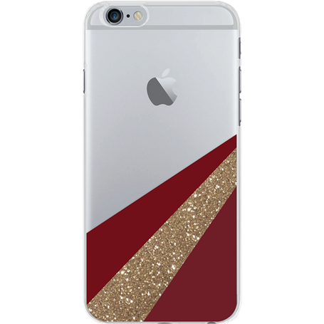 Coque semi-rigide transparente On the line rouge pour iPhone SE (2020)